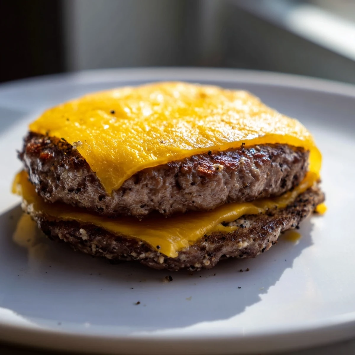 Delicious homemade hamburger patties stacked on toasted buns with crisp lettuce, tomato, and pickles