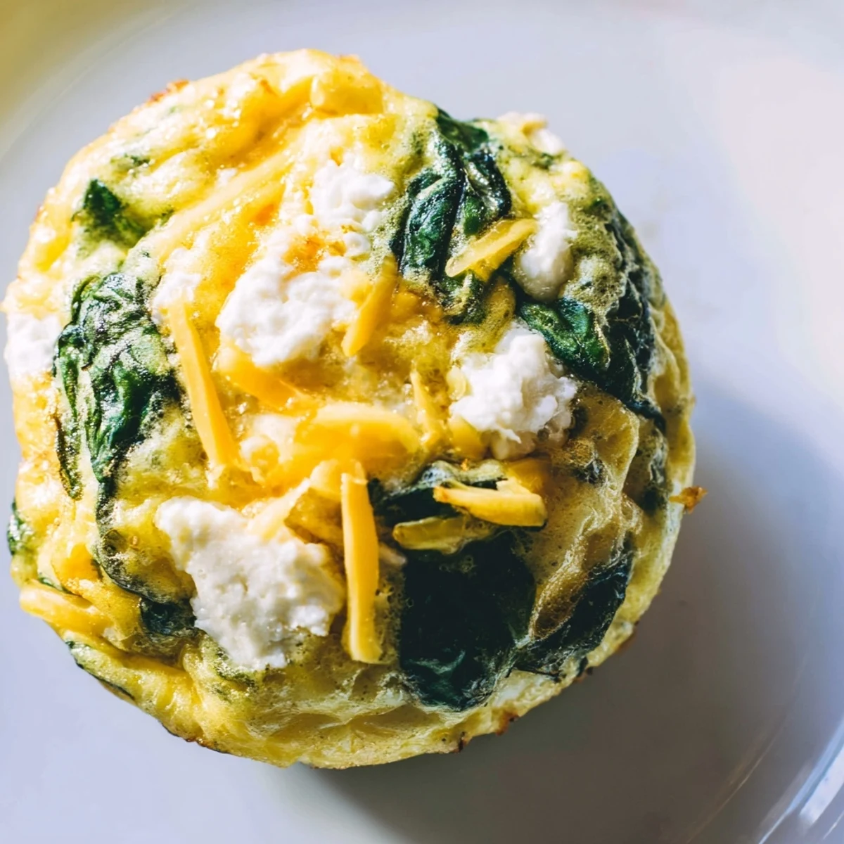 Savory spinach and feta egg muffins ready for healthy breakfast meal prep