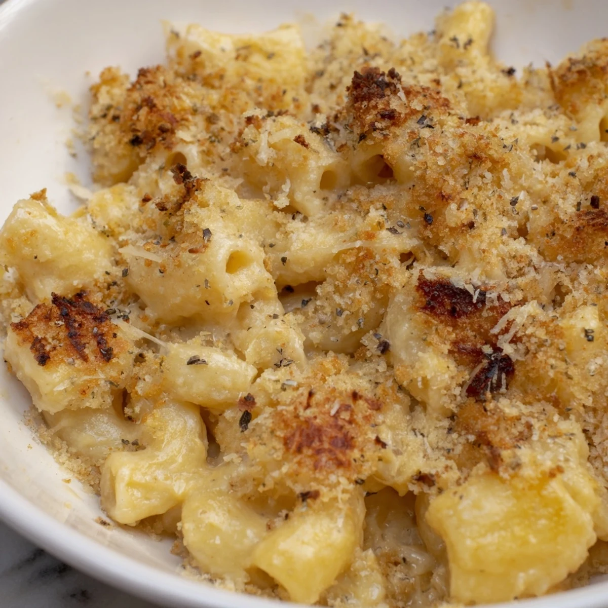 Creamy Three Cheese Baked Macaroni