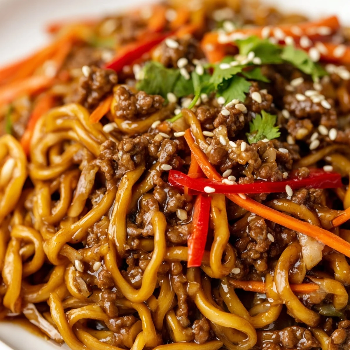 Asian Ground Beef Noodles