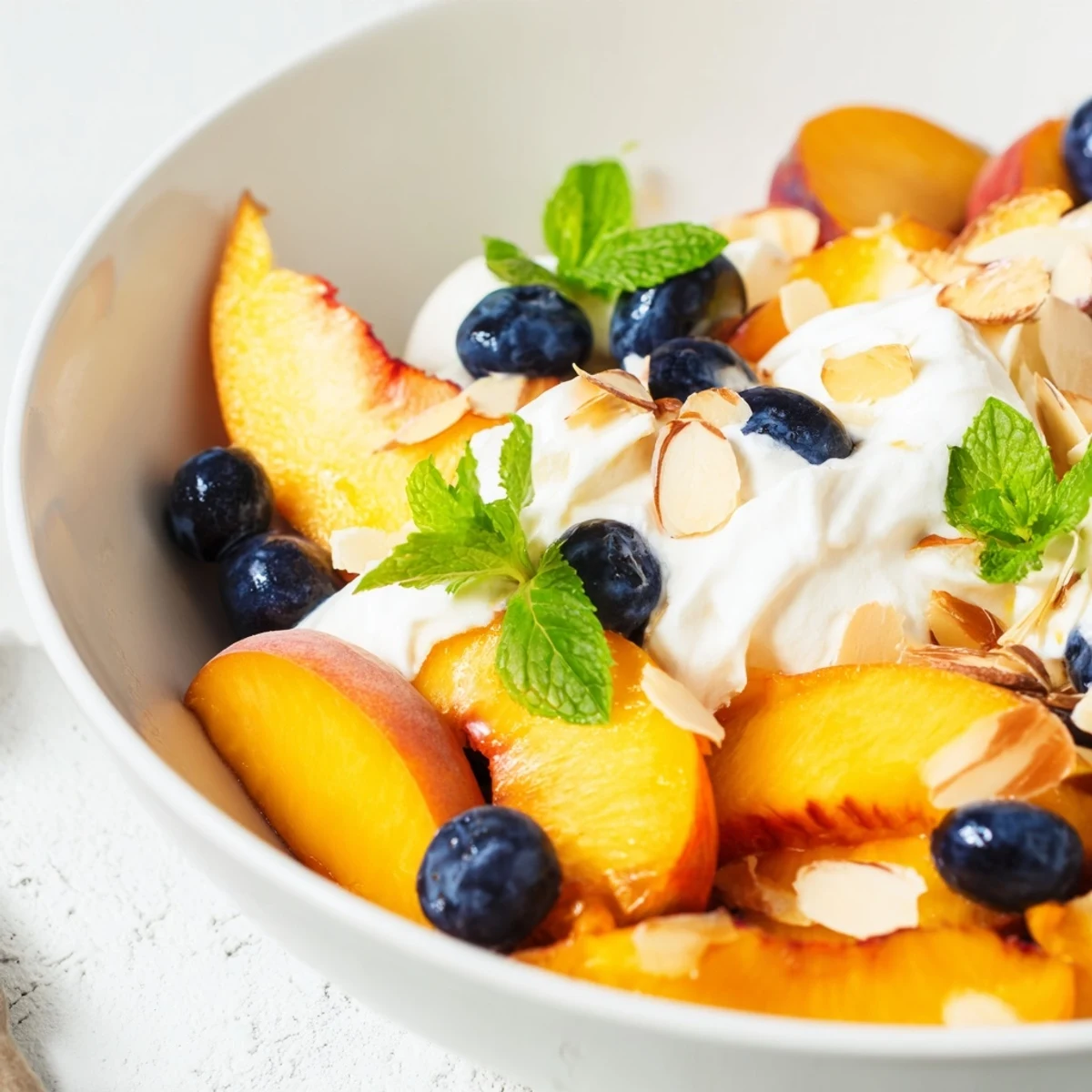 Peaches and Cream Summer Salad
