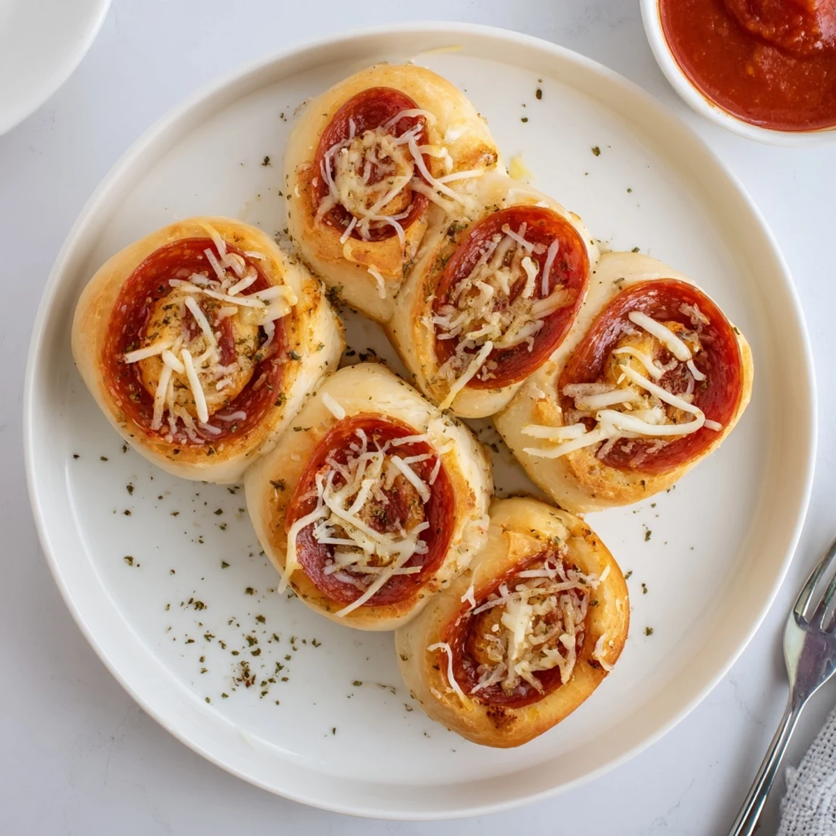 Fresh baked Pepperoni Pizza Roll Breadsticks Recipe with buttery crusts and gooey mozzarella
