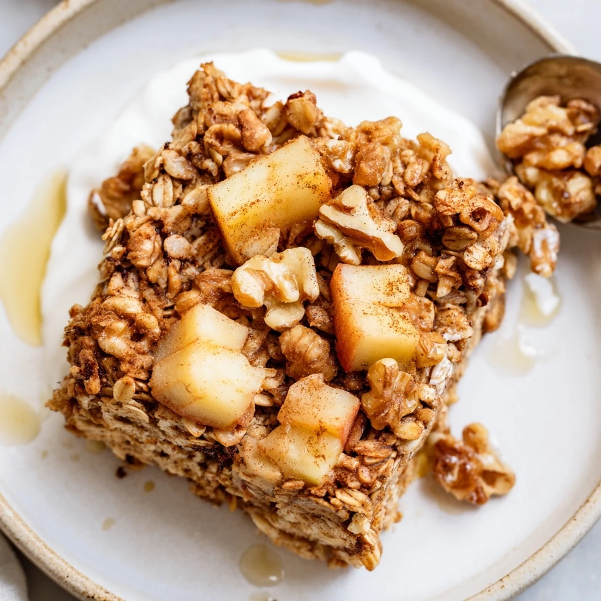 Cinnamon scented breakfast served warm, Delicious Apple Cinnamon Oatmeal Bake Recipe For Mornings