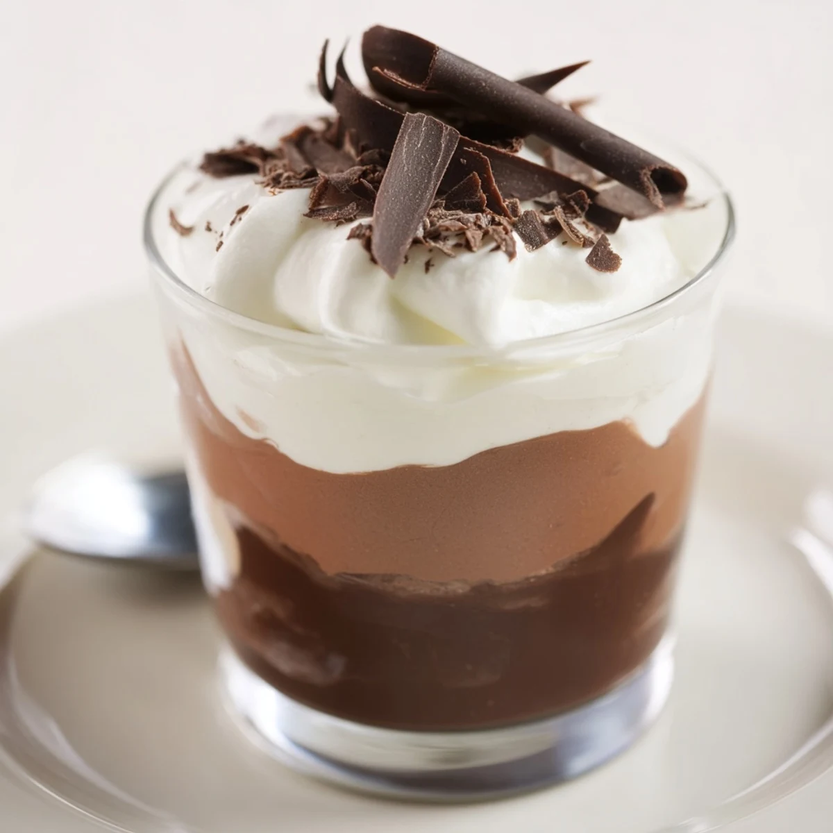 Silky layers in Triple Chocolate Mousse Cups, bittersweet aroma and velvety texture.