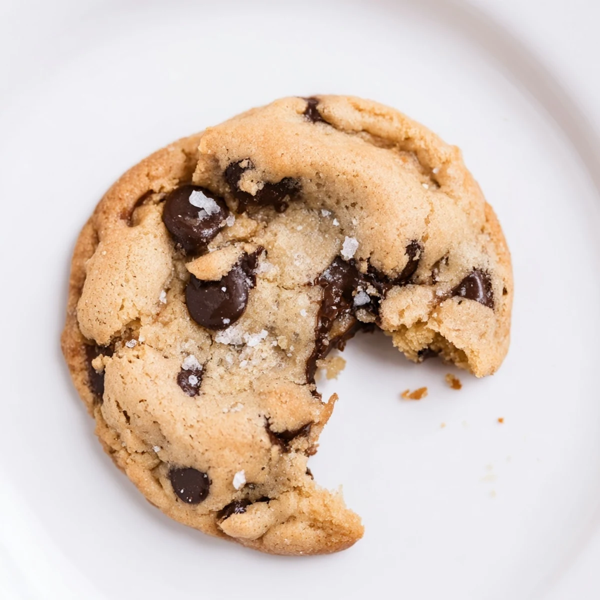 Stack of Chocolate Chip Cookies beside a cold glass of milk, steam rising
