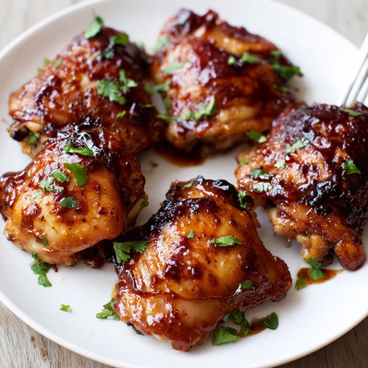 Chipotle Honey Chicken Thighs With Smoked Gouda roasted until juicy, served with lime wedges