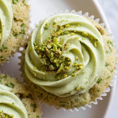 Pistachio Cupcakes with Creamy Buttercream
