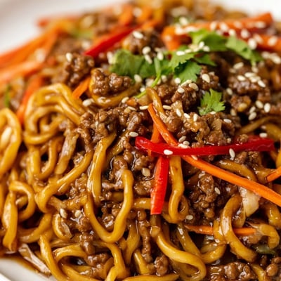 Asian Ground Beef Noodles
