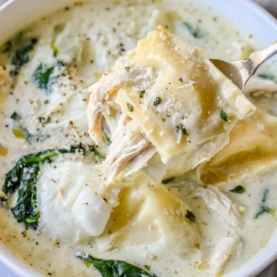 Quick White Lasagna Soup