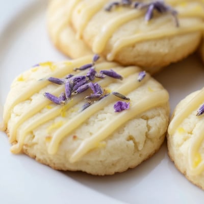Iced Lemon Lavender Shortbread