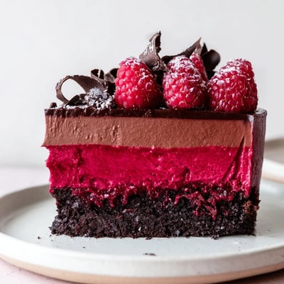 Raspberry Chocolate Mousse Cake